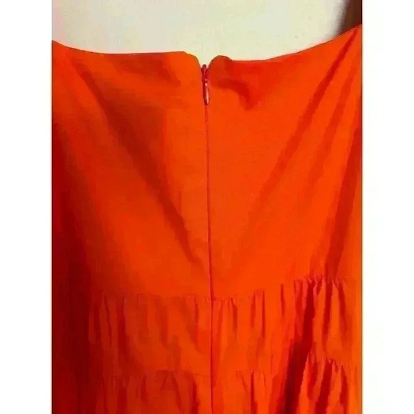 Donna Morgan Colorblock Tiered Trapeze Midi Dress Pink Orange Size 6 Maxi - Picture 5 of 12